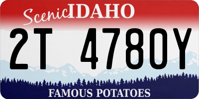 ID license plate 2T4780Y