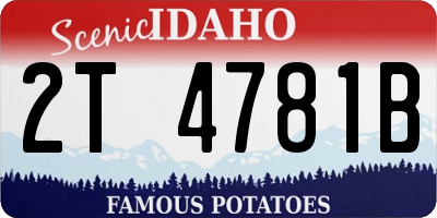 ID license plate 2T4781B