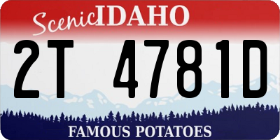 ID license plate 2T4781D