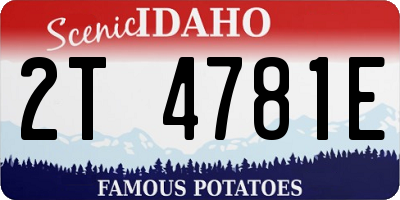 ID license plate 2T4781E
