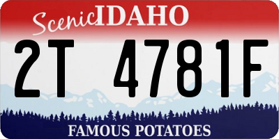 ID license plate 2T4781F