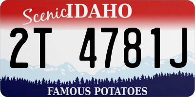 ID license plate 2T4781J