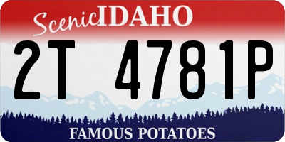 ID license plate 2T4781P