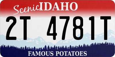 ID license plate 2T4781T