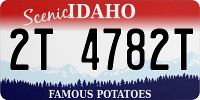ID license plate 2T4782T