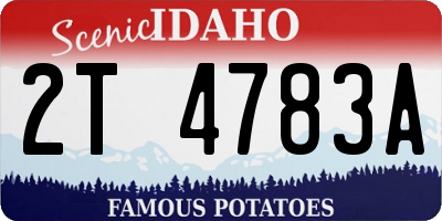 ID license plate 2T4783A