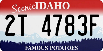 ID license plate 2T4783F
