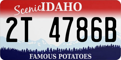 ID license plate 2T4786B