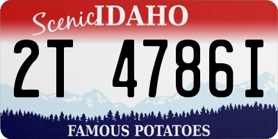 ID license plate 2T4786I