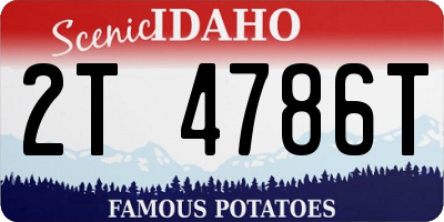 ID license plate 2T4786T