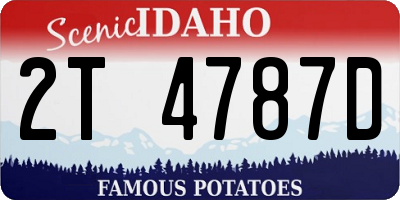 ID license plate 2T4787D