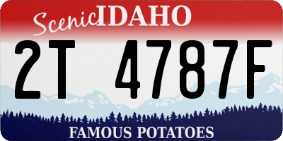 ID license plate 2T4787F