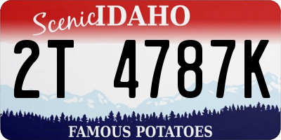 ID license plate 2T4787K