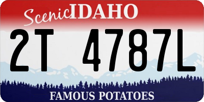 ID license plate 2T4787L