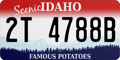 ID license plate 2T4788B