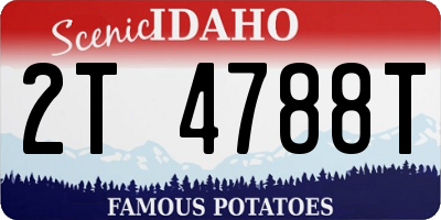 ID license plate 2T4788T