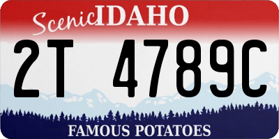 ID license plate 2T4789C