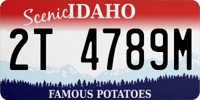 ID license plate 2T4789M