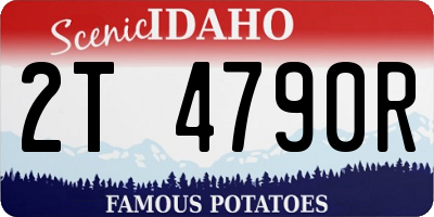 ID license plate 2T4790R