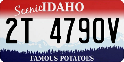 ID license plate 2T4790V