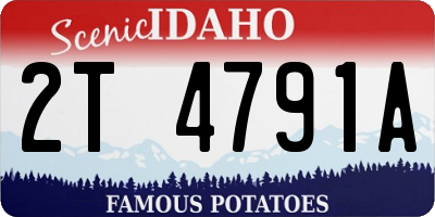 ID license plate 2T4791A