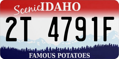 ID license plate 2T4791F