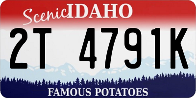 ID license plate 2T4791K
