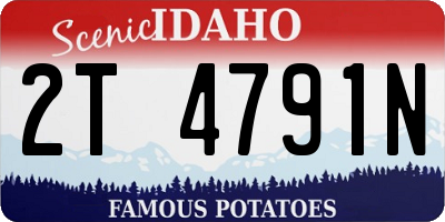 ID license plate 2T4791N