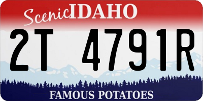 ID license plate 2T4791R