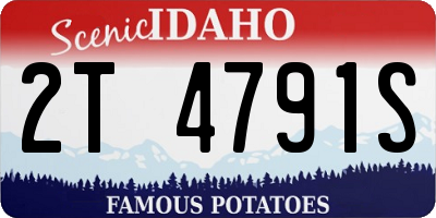 ID license plate 2T4791S