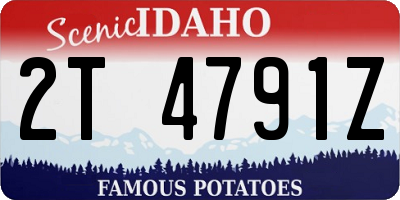 ID license plate 2T4791Z