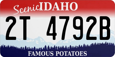 ID license plate 2T4792B