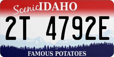 ID license plate 2T4792E