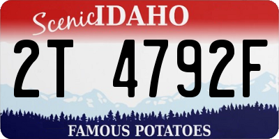 ID license plate 2T4792F