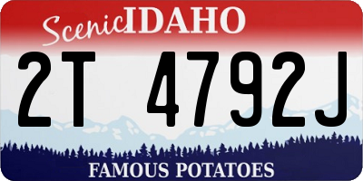 ID license plate 2T4792J