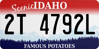 ID license plate 2T4792L
