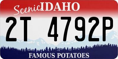ID license plate 2T4792P