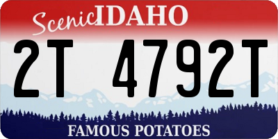 ID license plate 2T4792T