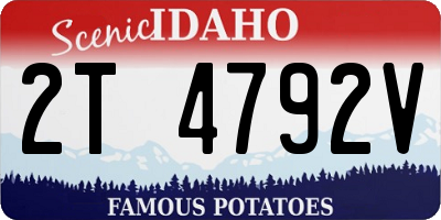 ID license plate 2T4792V