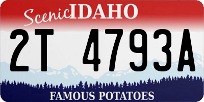 ID license plate 2T4793A