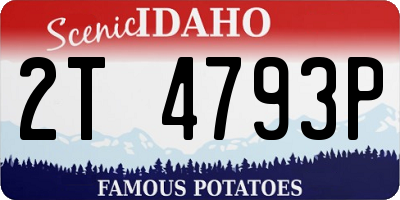 ID license plate 2T4793P