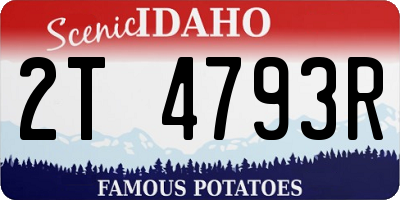 ID license plate 2T4793R