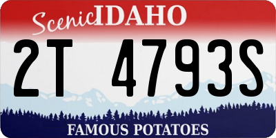 ID license plate 2T4793S