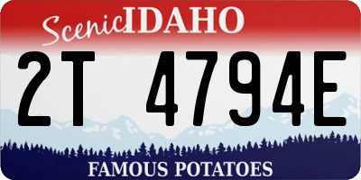 ID license plate 2T4794E