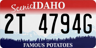 ID license plate 2T4794G