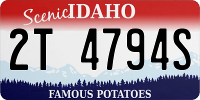 ID license plate 2T4794S