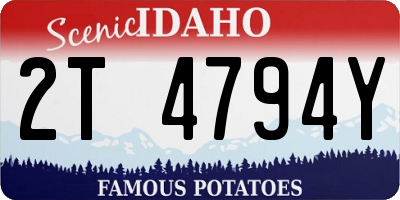 ID license plate 2T4794Y