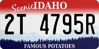 ID license plate 2T4795R