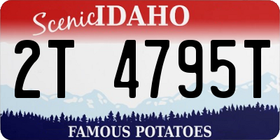 ID license plate 2T4795T