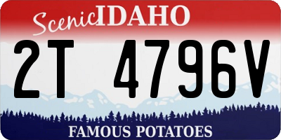 ID license plate 2T4796V
